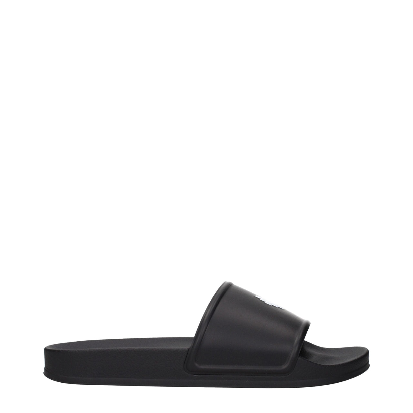 Black Cotton Slippers Sandals