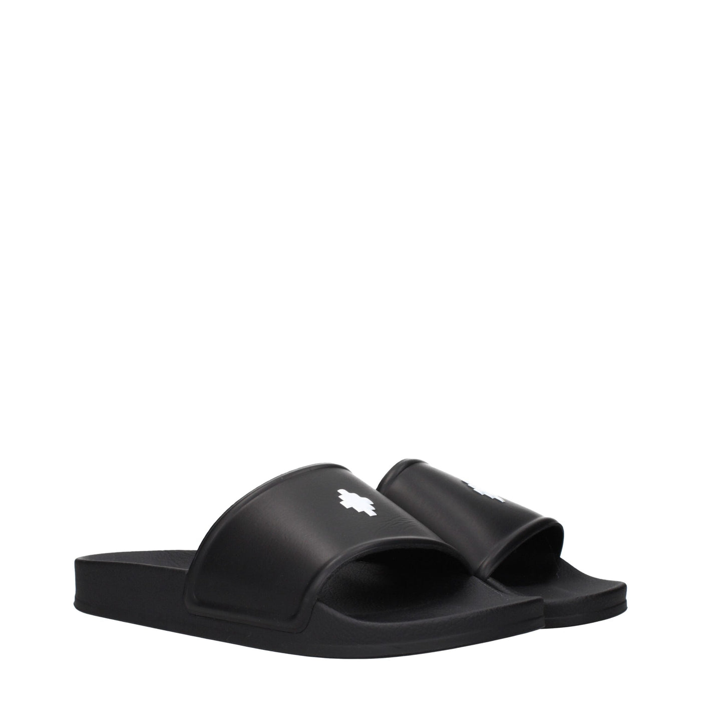 Black Cotton Slippers Sandals