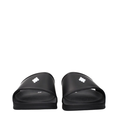 Black Cotton Slippers Sandals