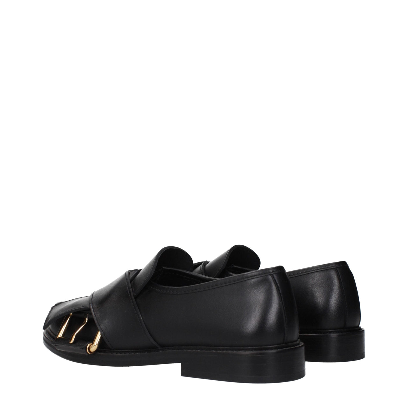 Black Leather Slip-On Loafers