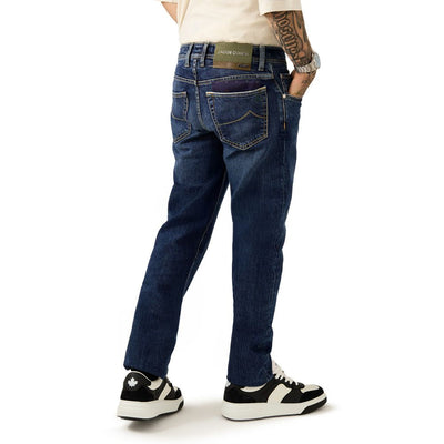 Blue Cotton Skinny Jean