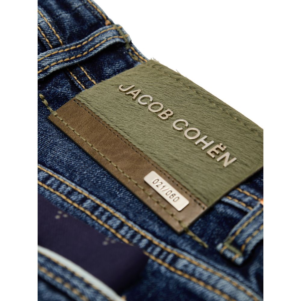 Blue Cotton Skinny Jean