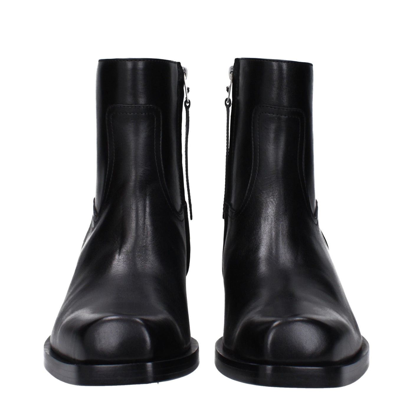Black Leather Ankle Boots