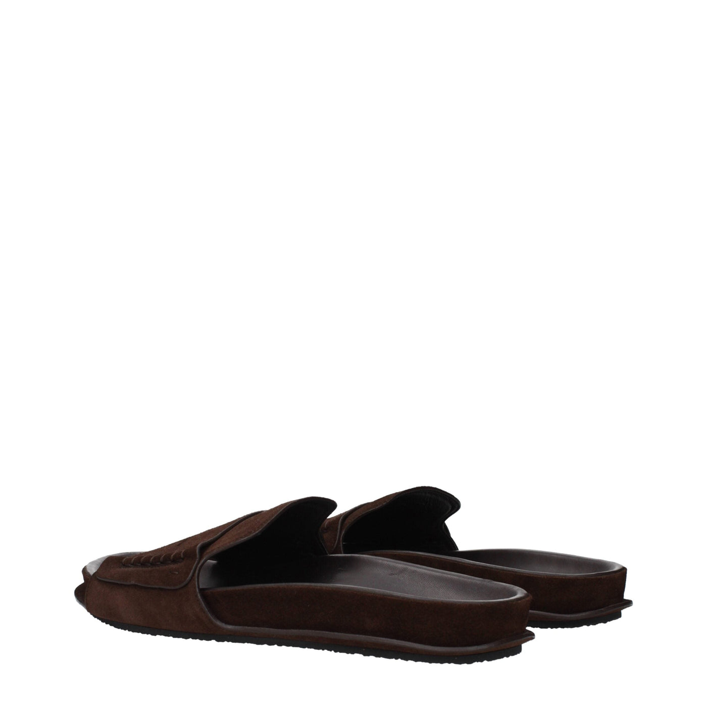 Brown Leather Slippers Sandals