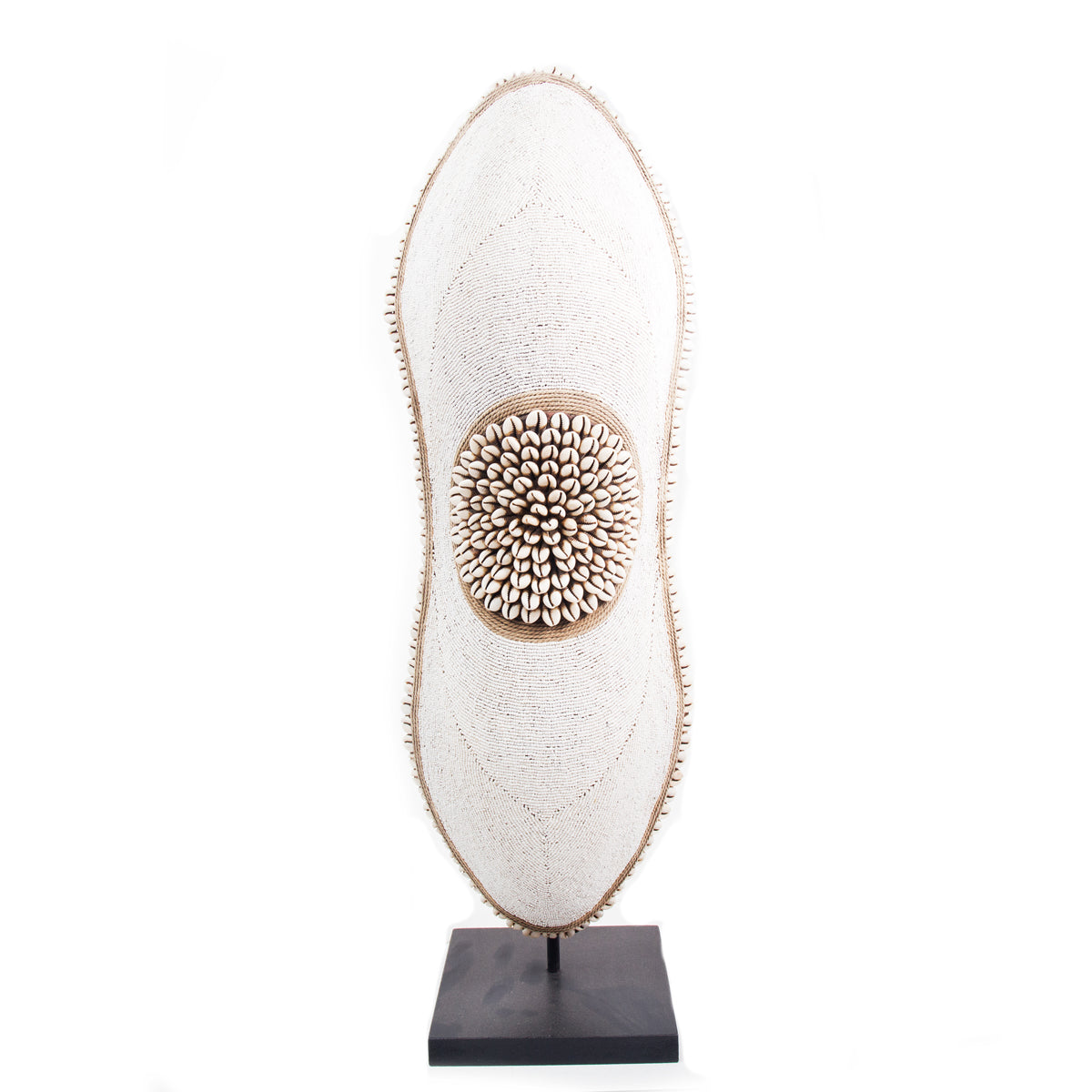 Cameroon Beaded Shield - Oblong -  17E