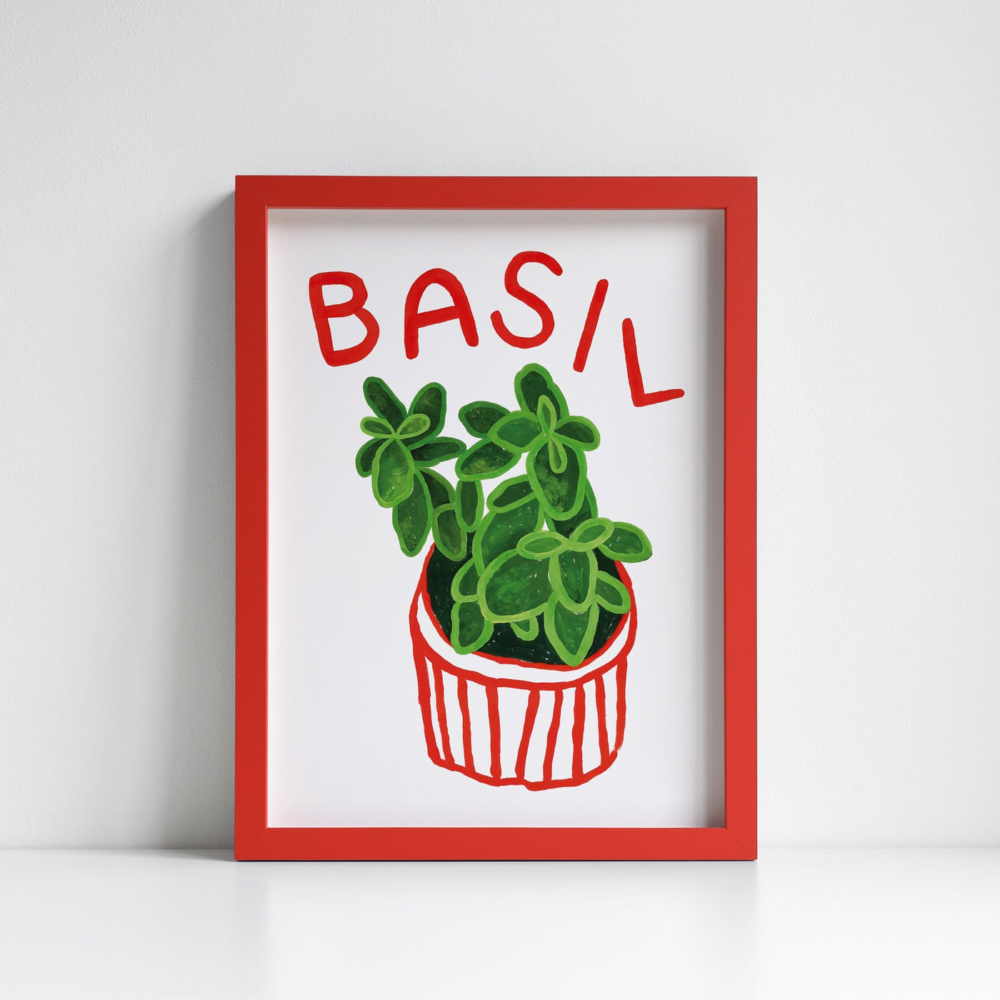 Basil Herb print from an original painting, choice of sizes, available framed and unframed