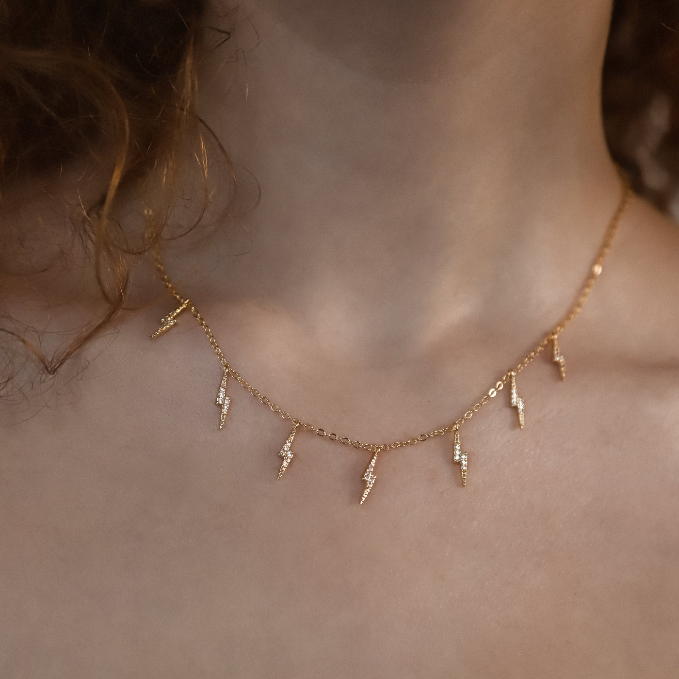 Beau Lightning Necklace | 14K Gold Plated