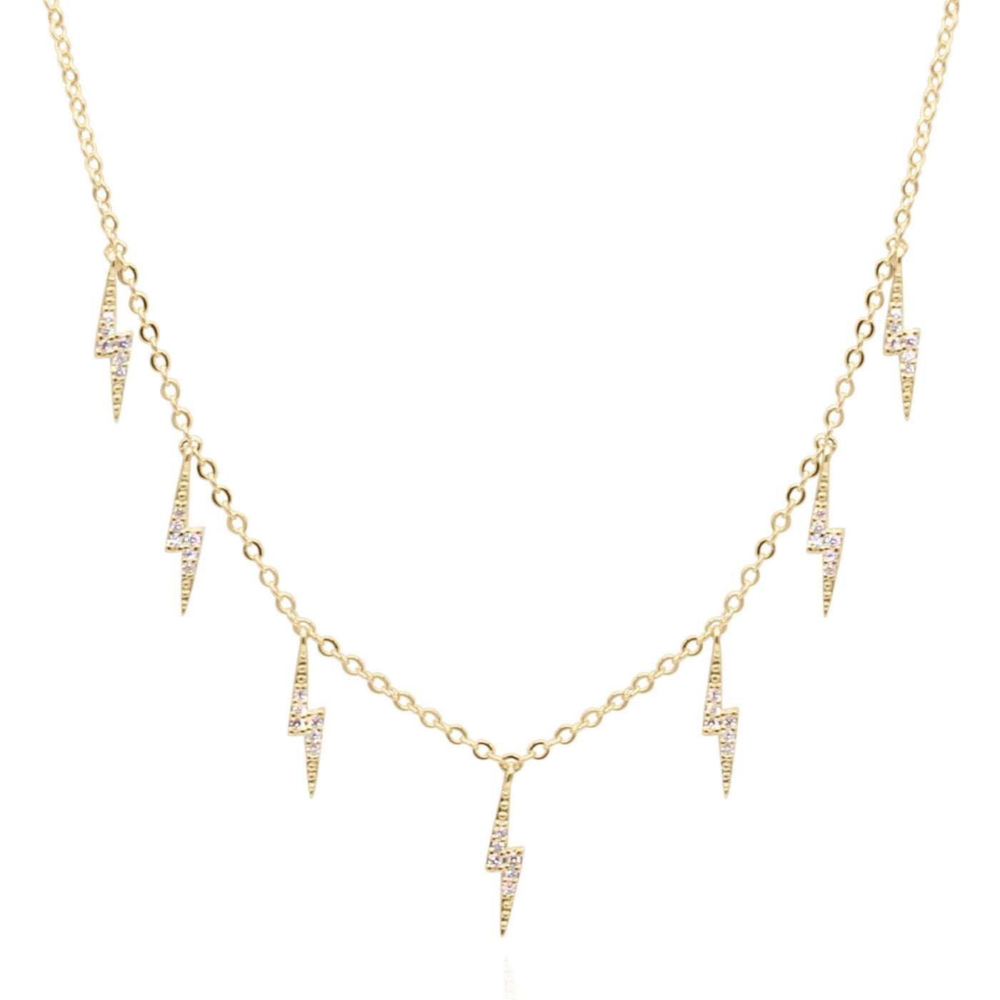 Beau Lightning Necklace | 14K Gold Plated