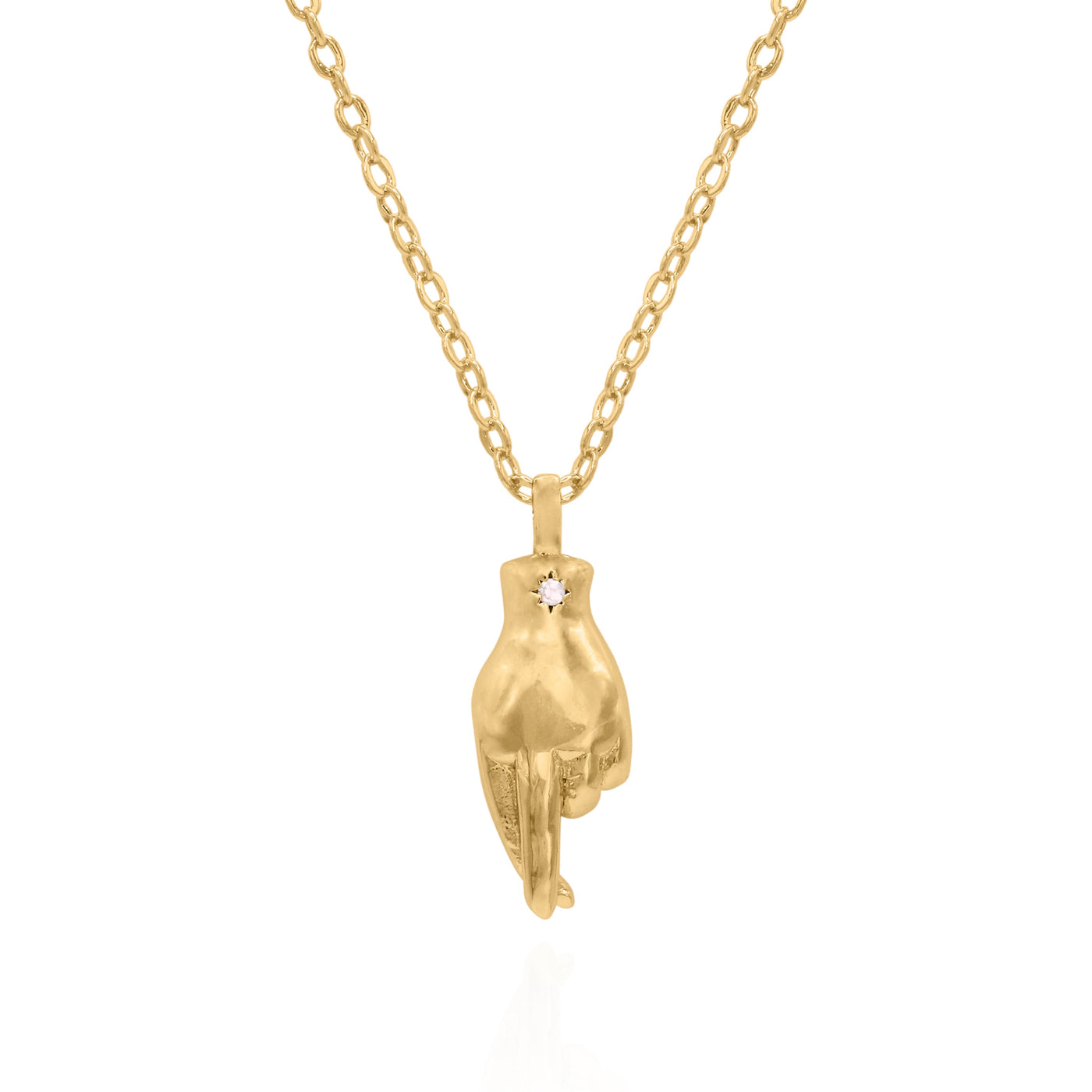 Billie Fingers Crossed Necklace | 18k Gold Plated