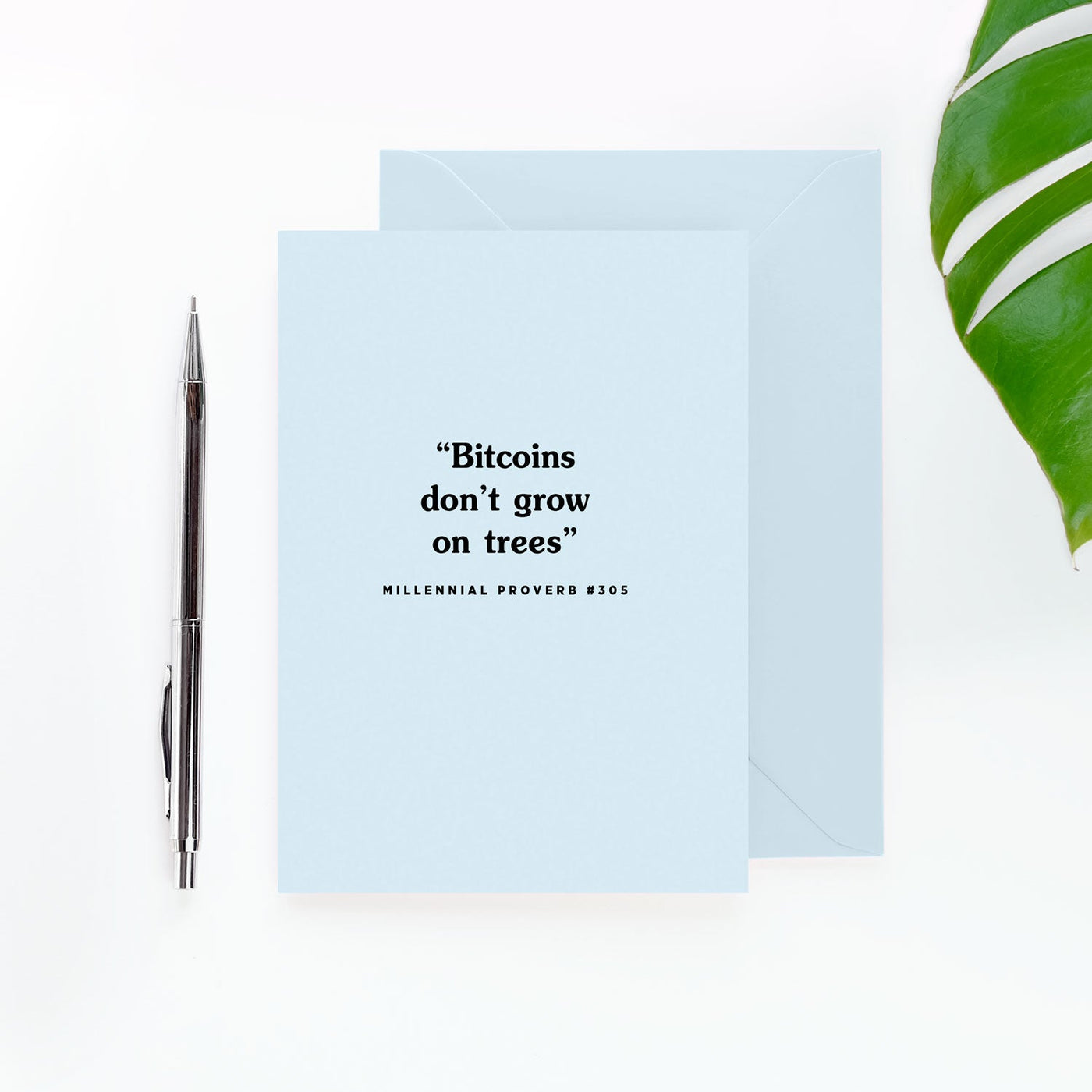 Bitcoins Don't Grow On Trees Card