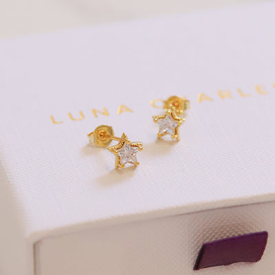 Brooke Star Stud Earrings | 18K Gold Plated