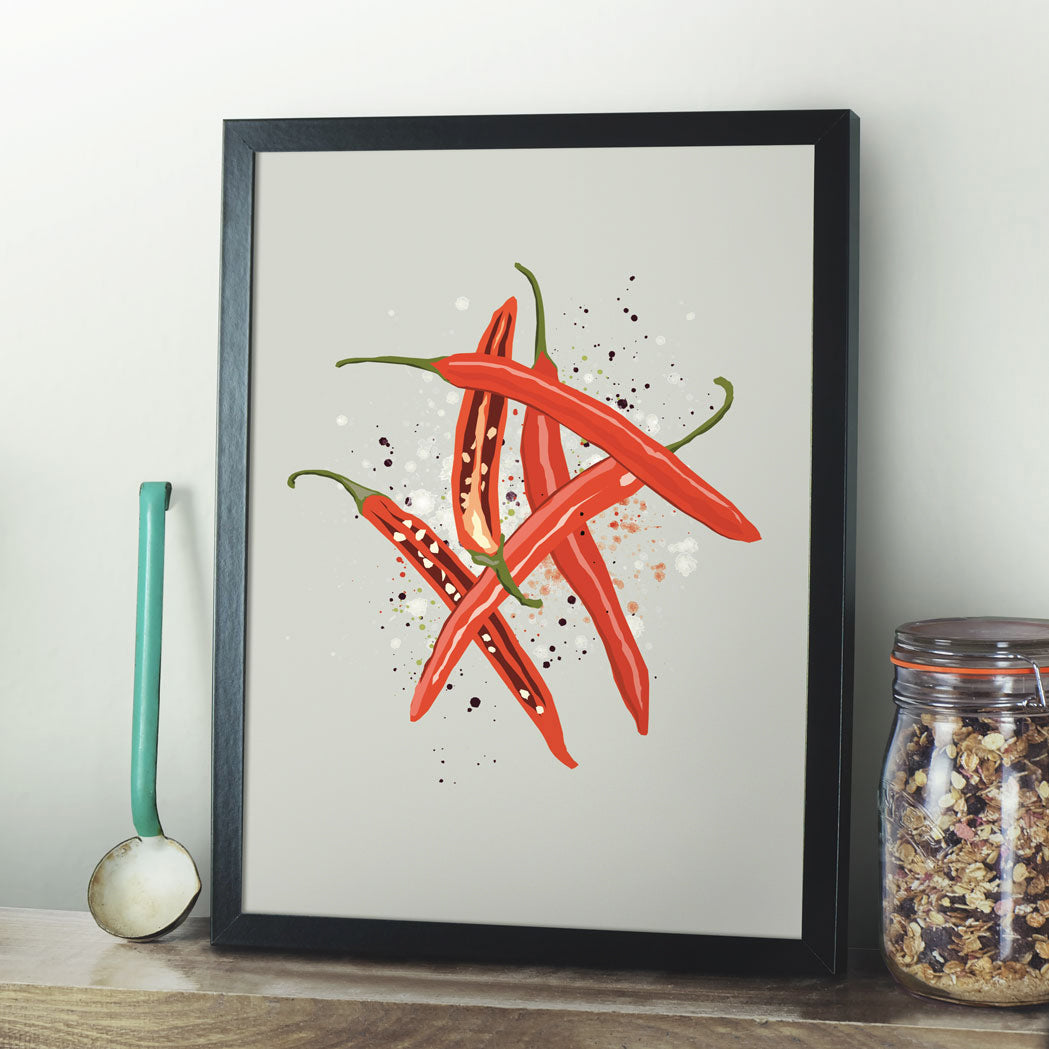 Chillies Vegetable Kitchen Print