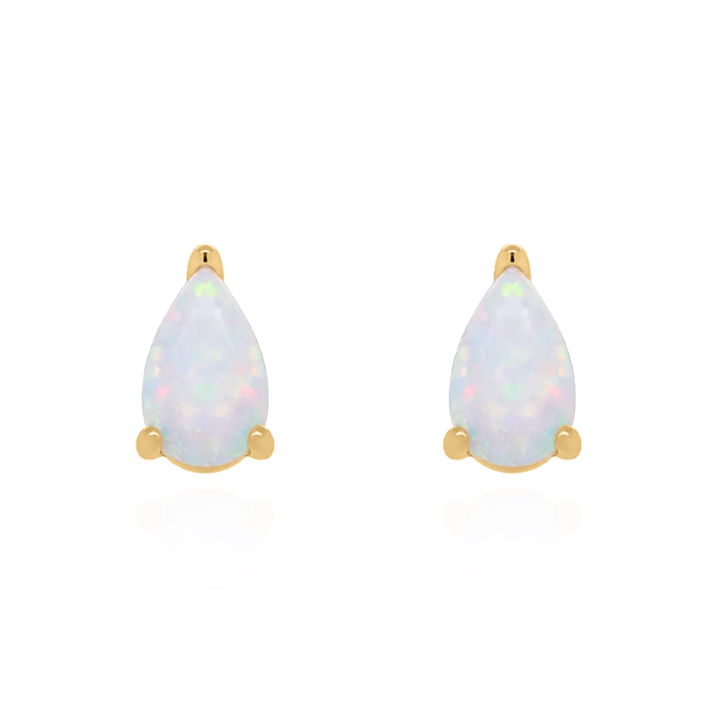 Clara Opal Stud Earrings | 18k Gold Plated
