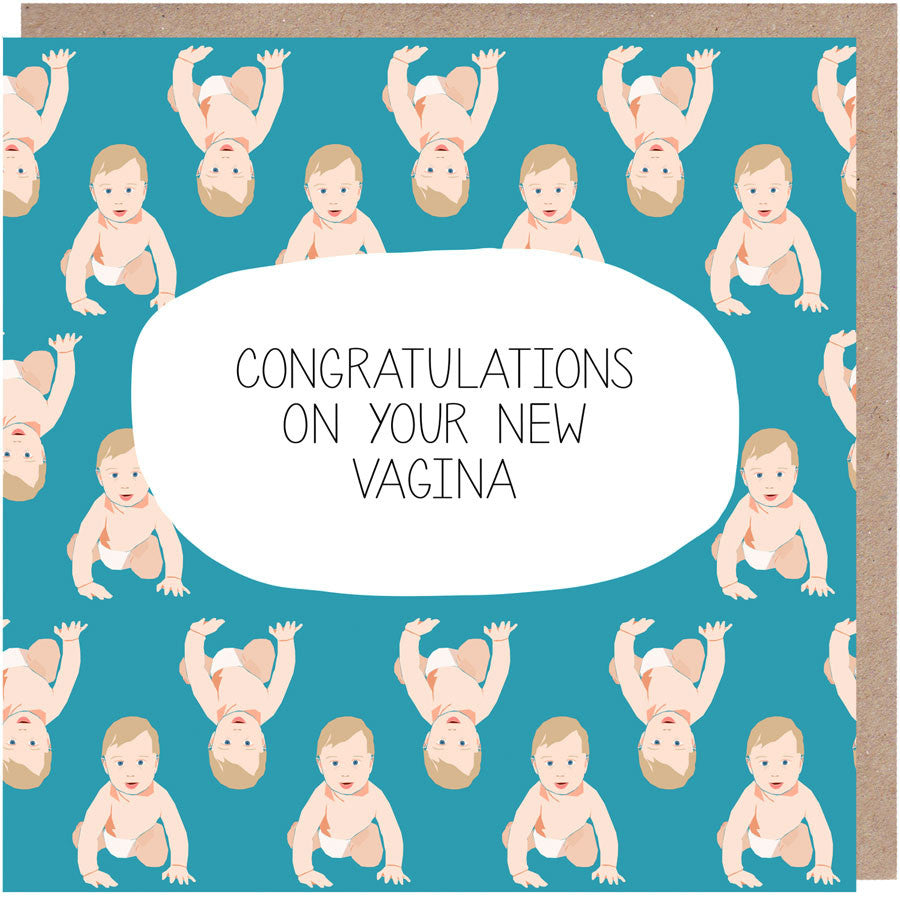 Congratulations On Your New Vagina New Baby Card