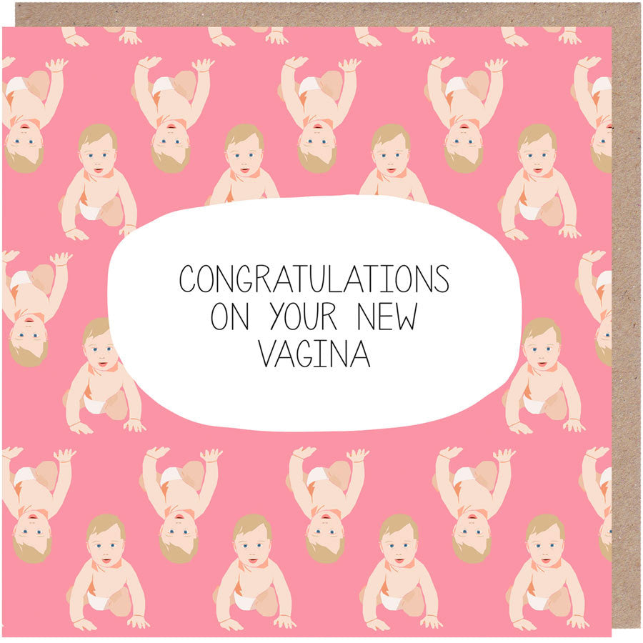 Congratulations On Your New Vagina New Baby Card