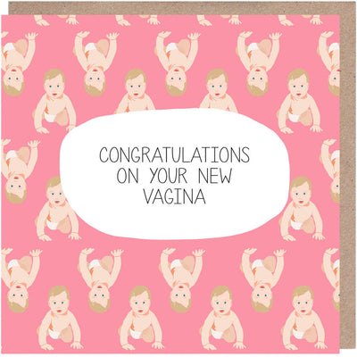 Congratulations On Your New Vagina New Baby Card