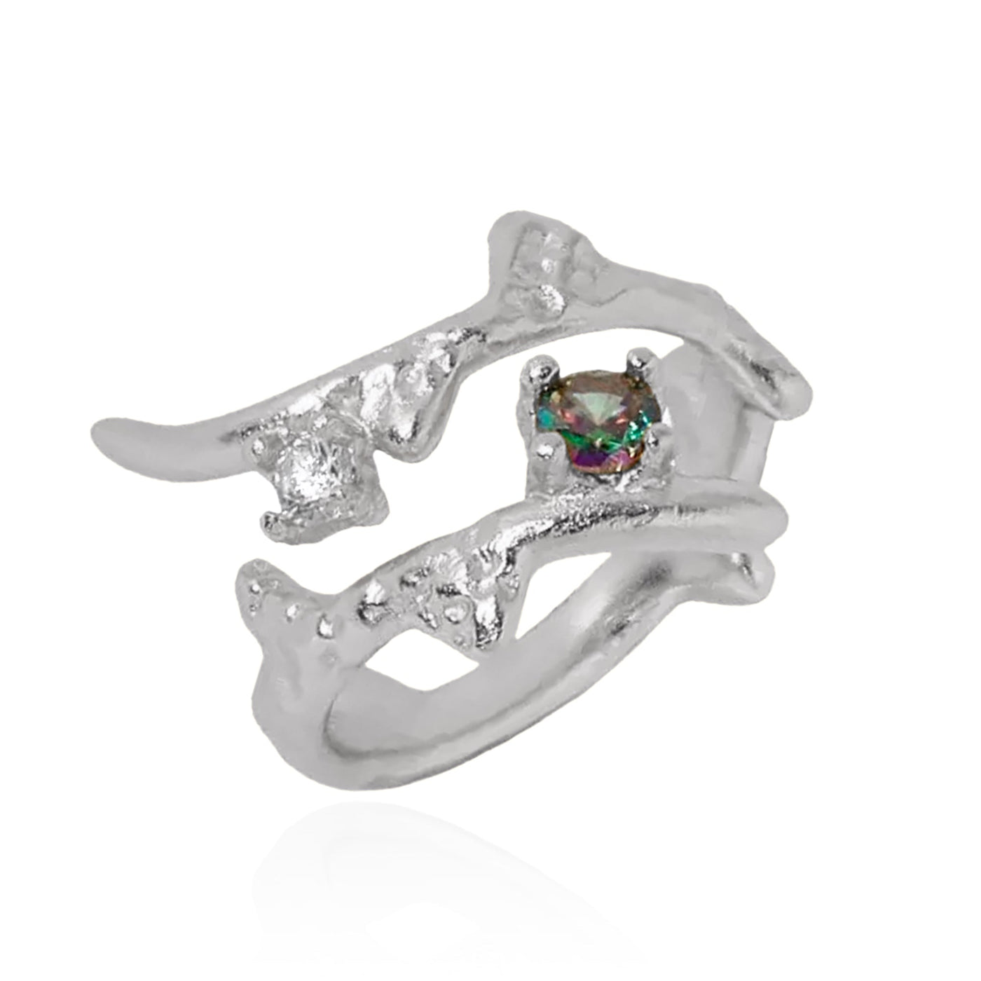 Cordelia Hammered Twist Ring | 925 Sterling Silver