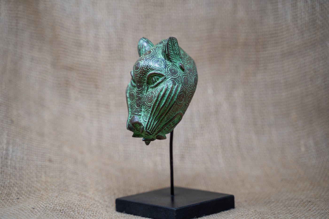 Benin Leopard sculpture - Bronze 26.1
