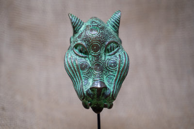 Benin Leopard sculpture - Bronze 26.2