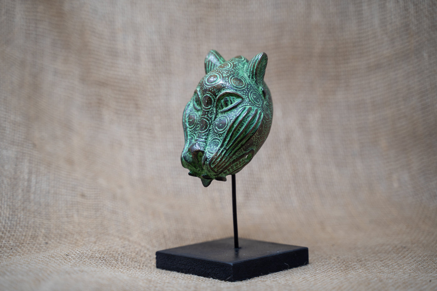 Benin Leopard sculpture - Bronze 26.3