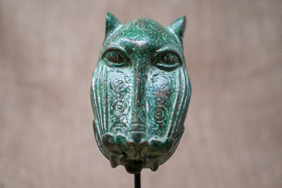 Benin Leopard sculpture - Bronze 26.5