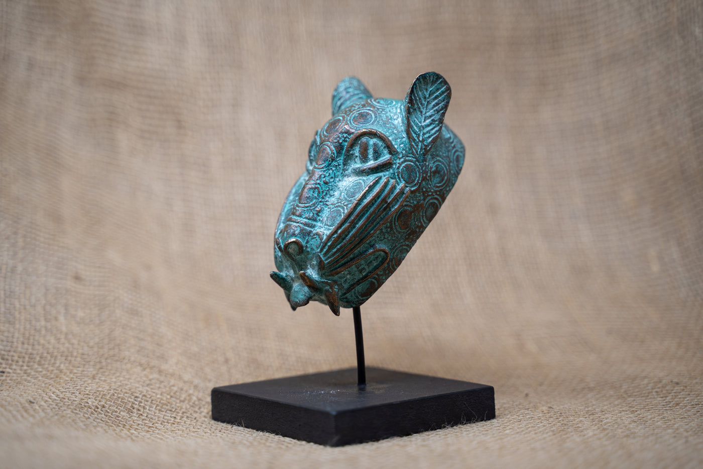 Benin Leopard sculpture - Bronze 26.6