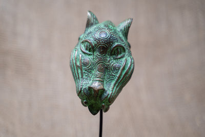 Benin Leopard sculpture - Bronze 26.9