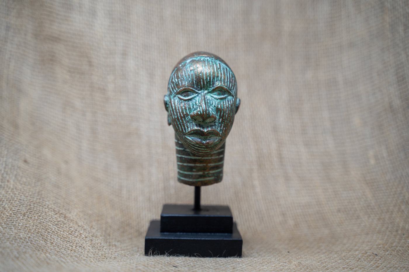 Benin Bronze Head - 37.9
