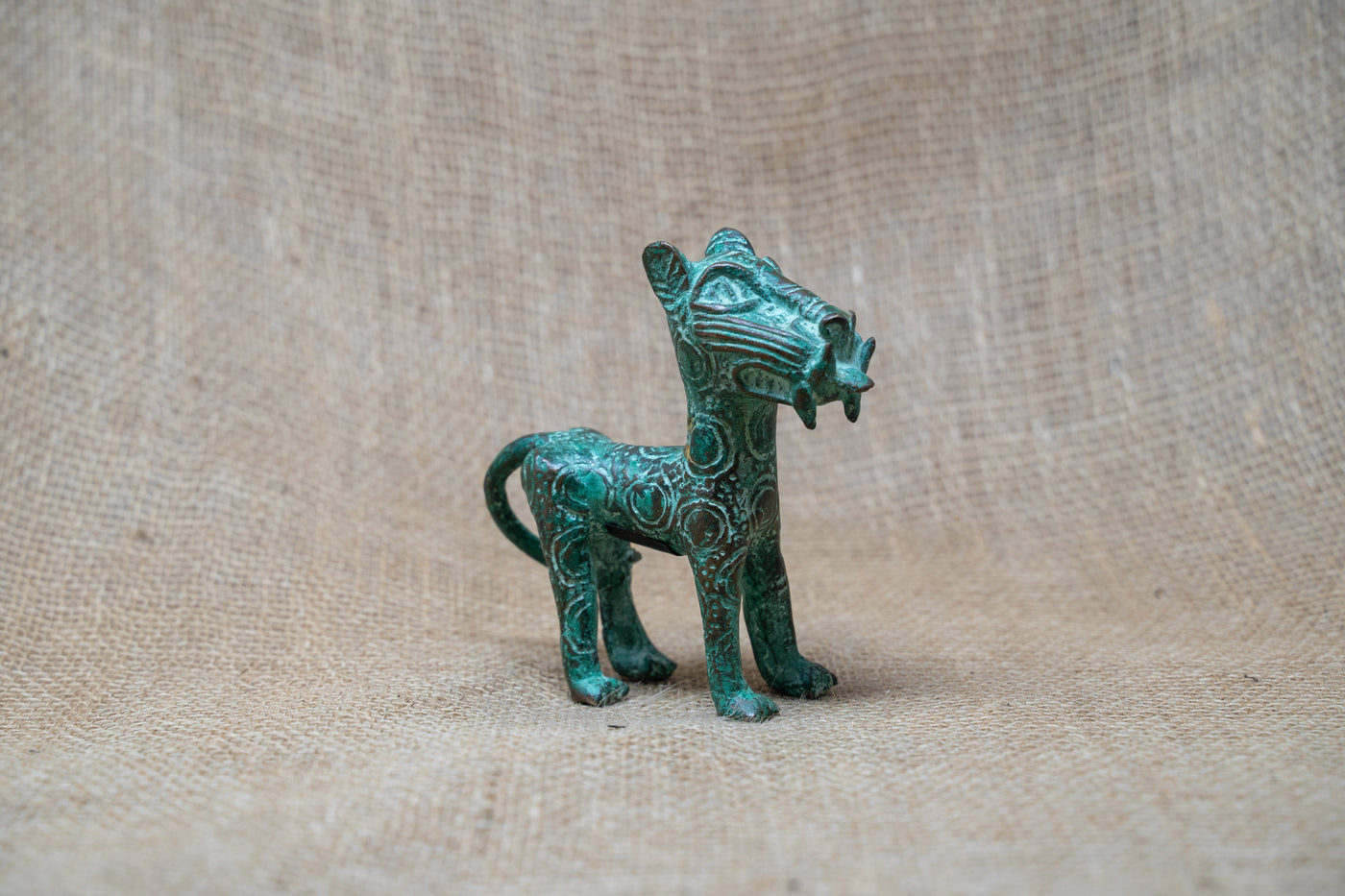 Benin Leopard sculpture - Bronze 56.14