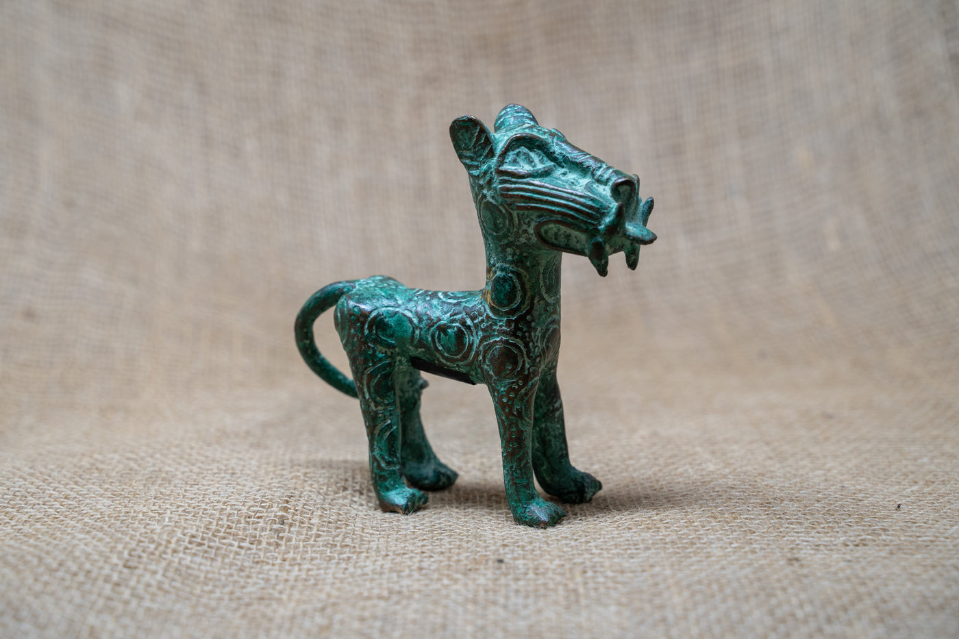 Benin Leopard sculpture - Bronze 56.14