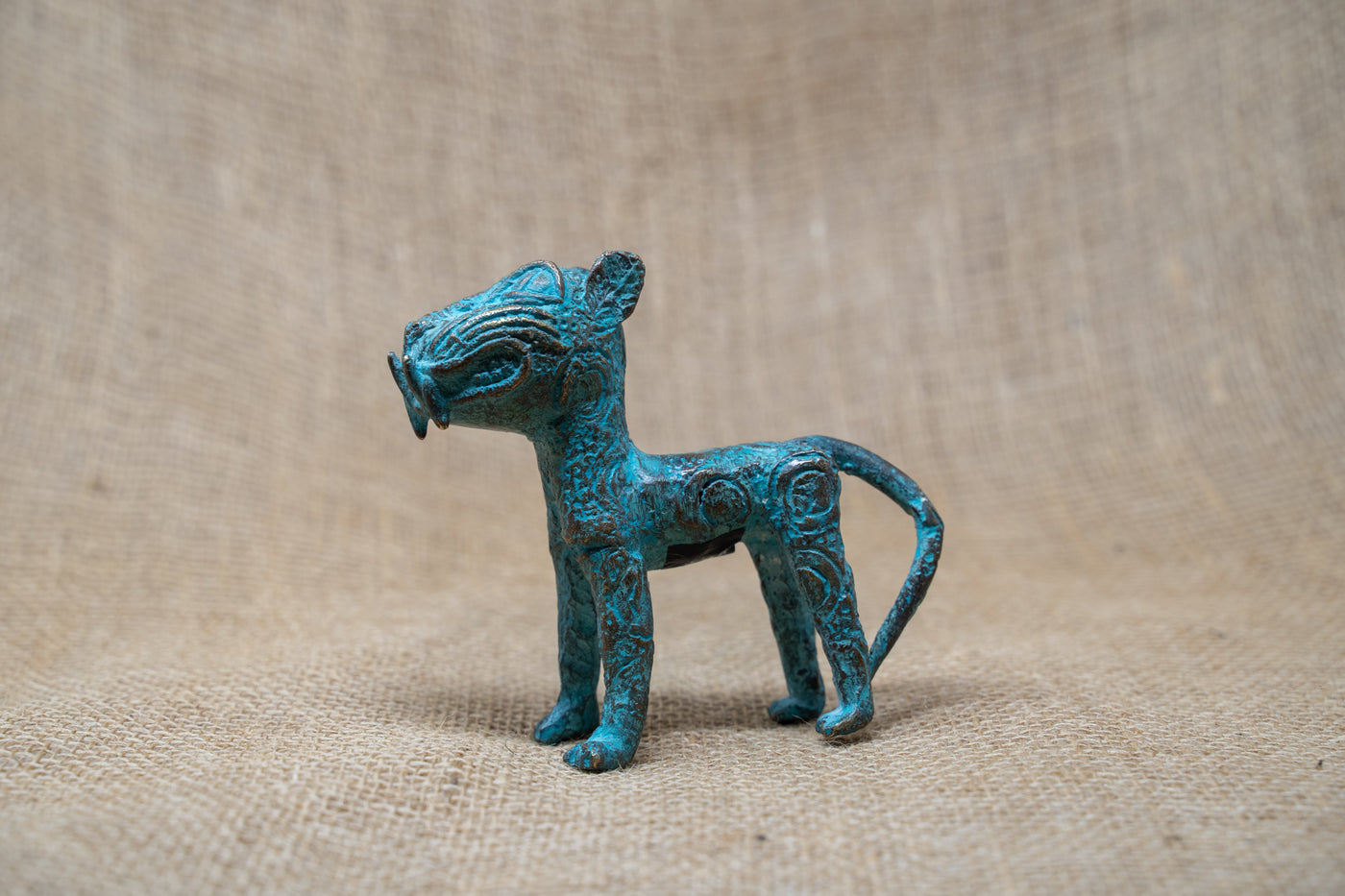 Benin Leopard sculpture - Bronze 56.15