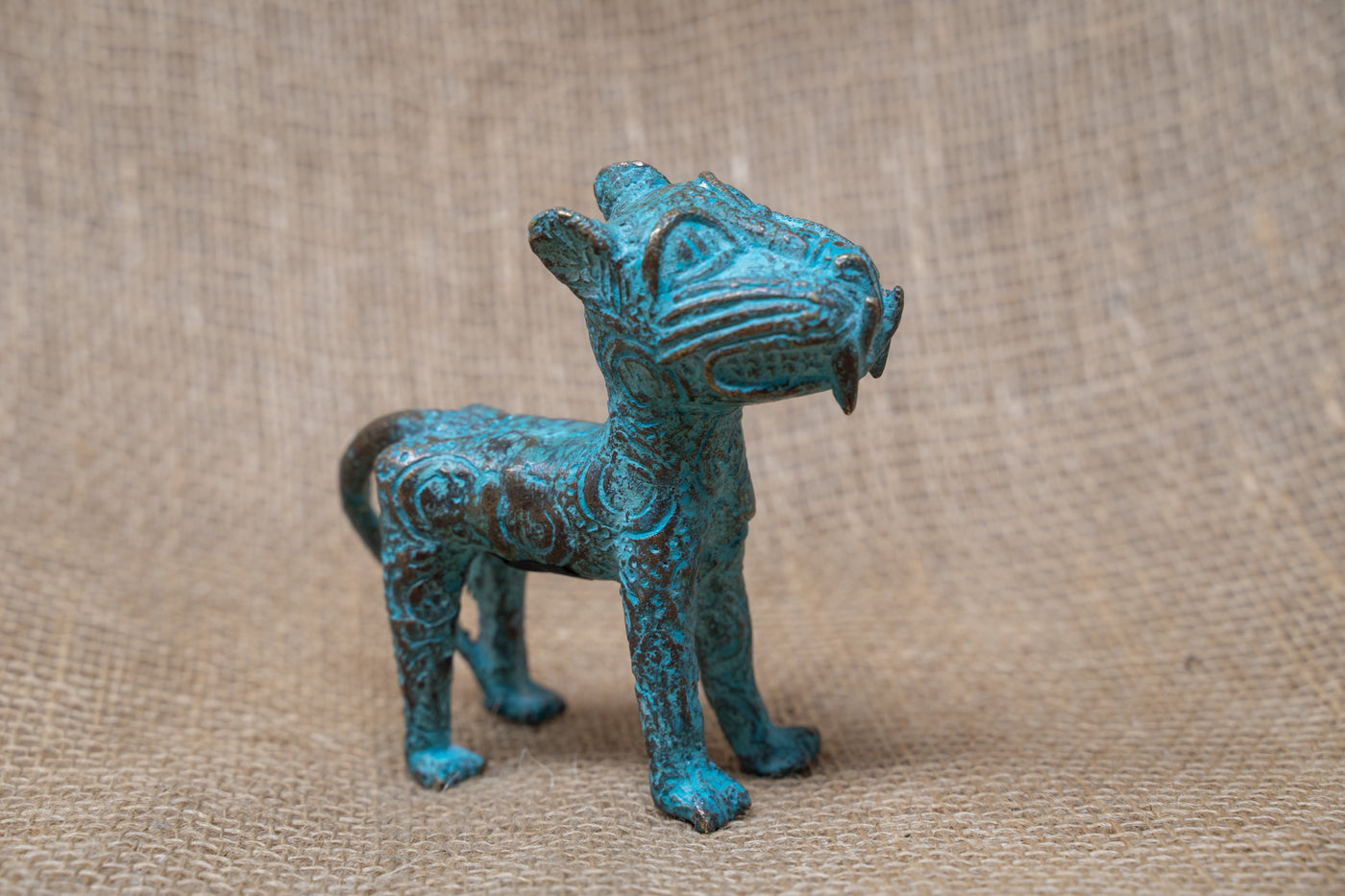 Benin Leopard sculpture - Bronze 56.15