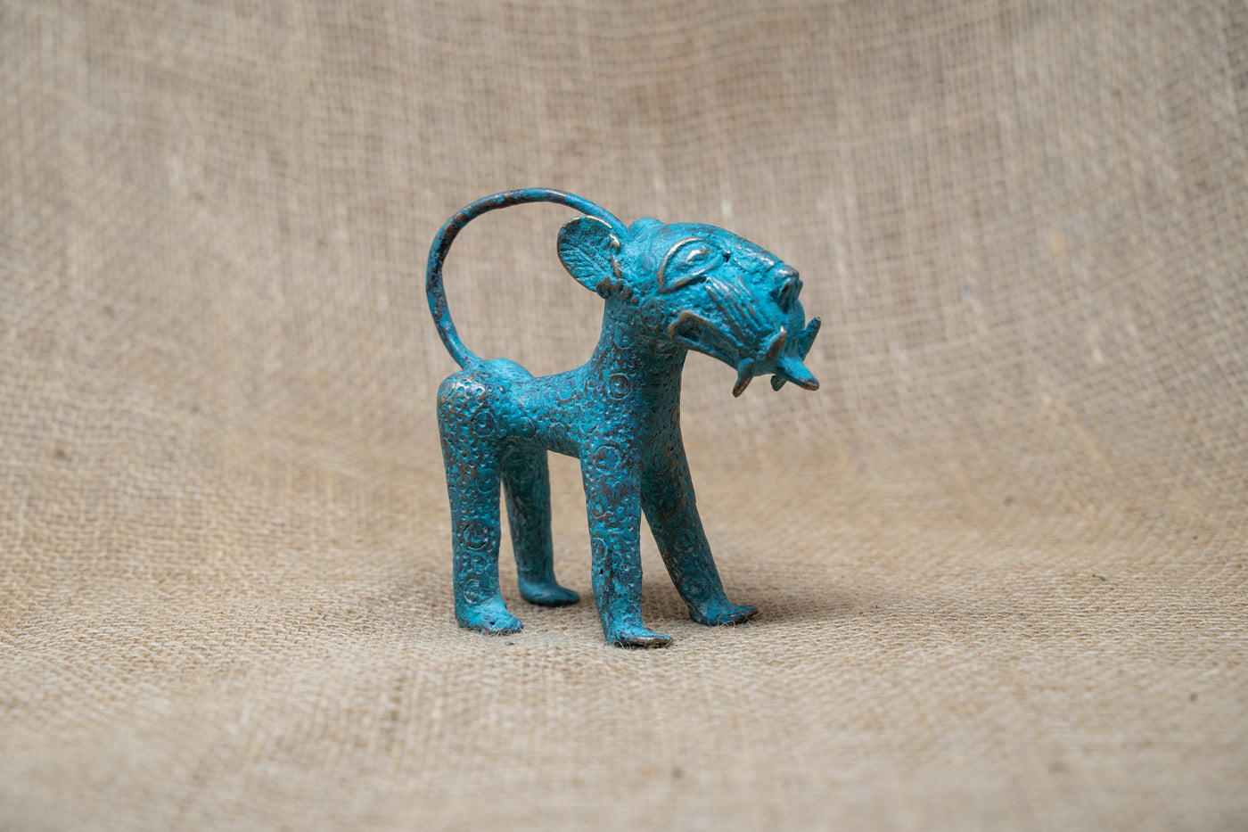 Benin Leopard sculpture - Bronze 56.16