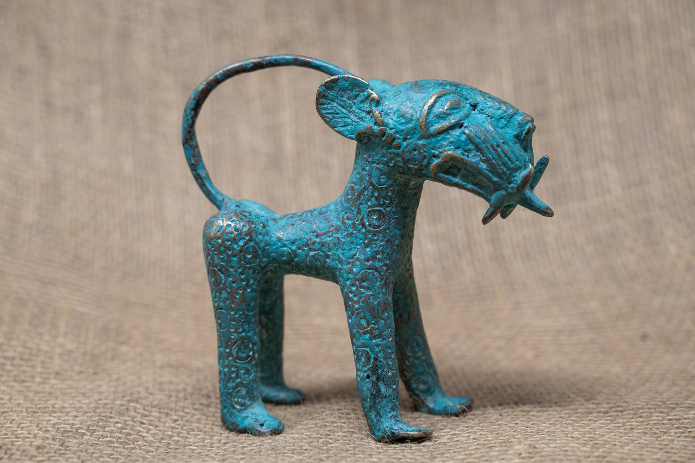 Benin Leopard sculpture - Bronze 56.16