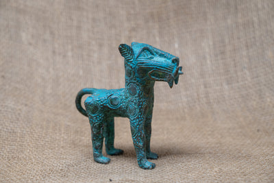 Benin Leopard sculpture - Bronze 56.18