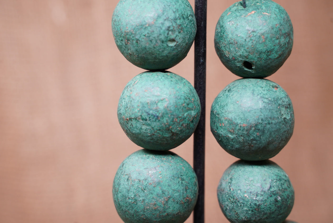 Cameroon Clay Beads- Green 36.1