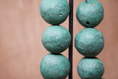 Cameroon Clay Beads- Green 36.1