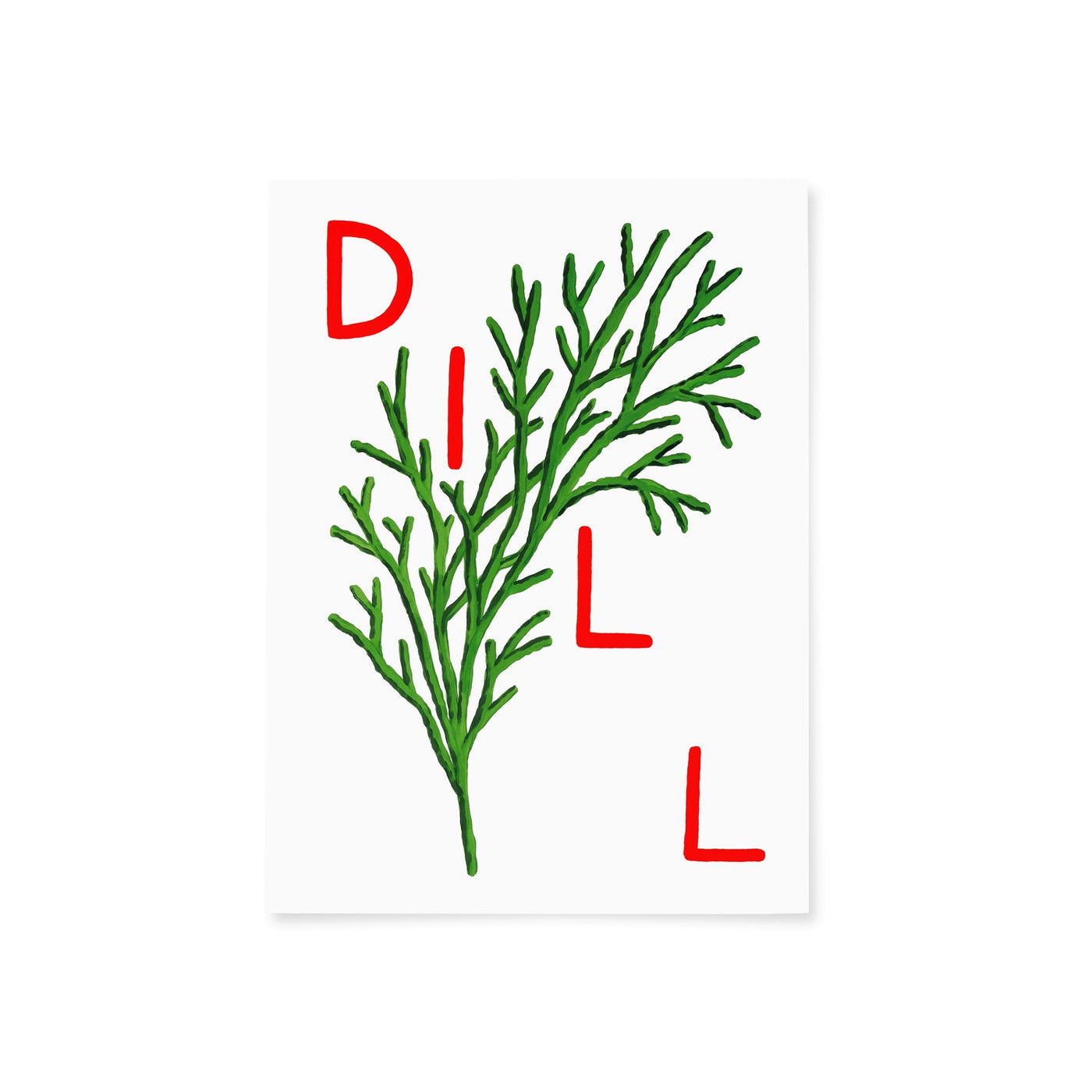 Dill Herb print from an original painting, choice of sizes, available framed and unframed