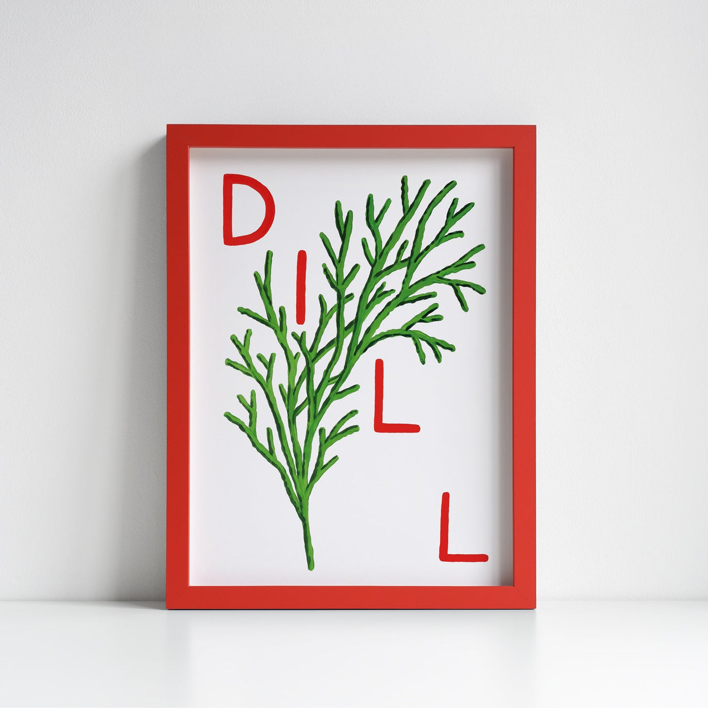 Dill Herb print from an original painting, choice of sizes, available framed and unframed