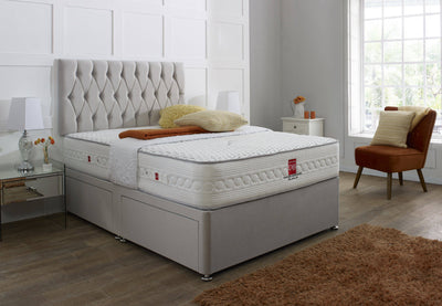 Belgravia Divan Bed Set with Button Headboard