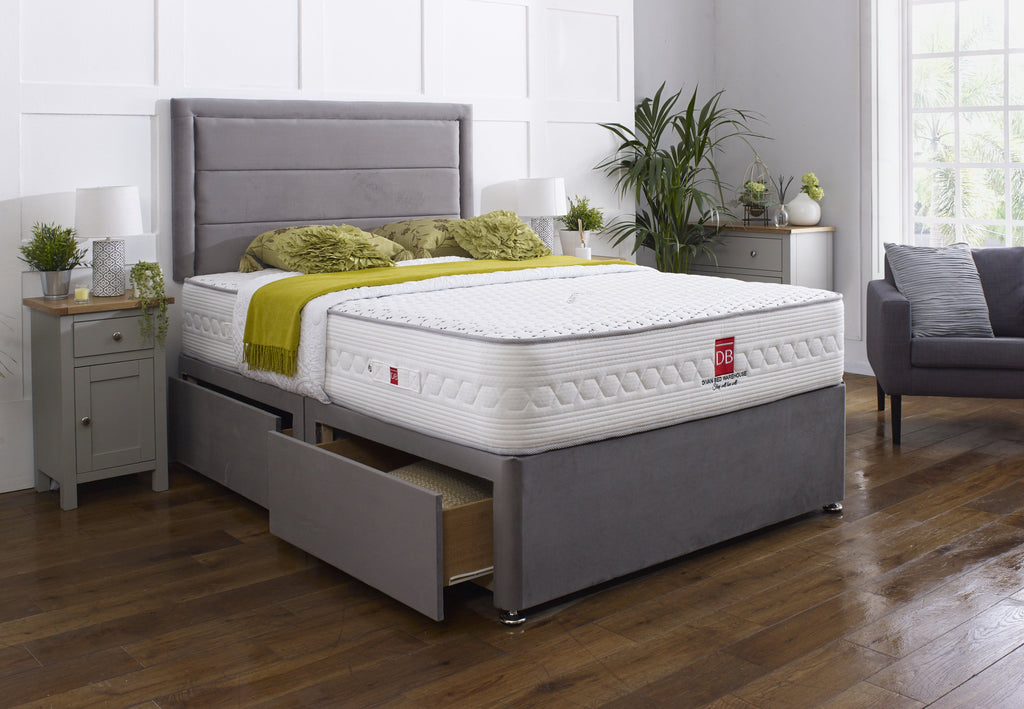 Athens Divan Bed Set with Border Headboard