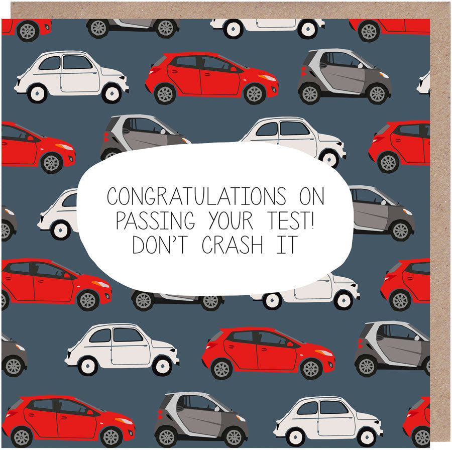 Don't Crash It Driving Test Card