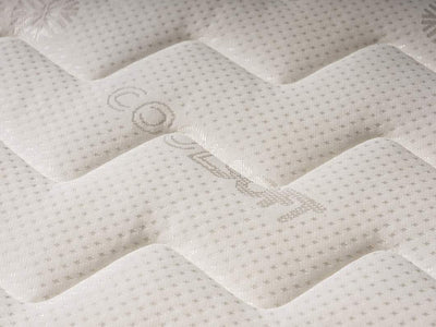 Dual Season 1000 Pocket Memory Cool Gel Divan Bed Set With Headboard