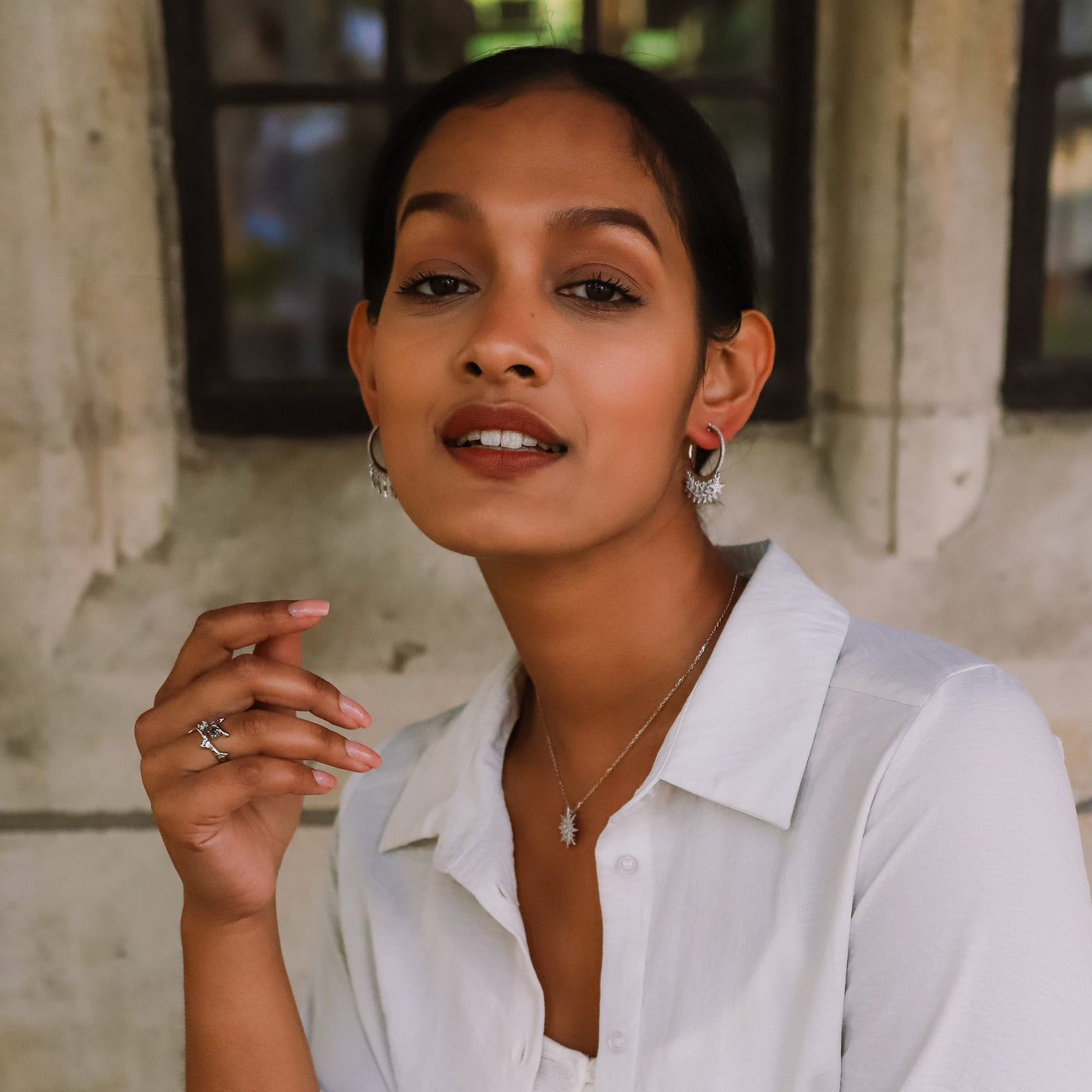 Cordelia Hammered Twist Ring | 925 Sterling Silver