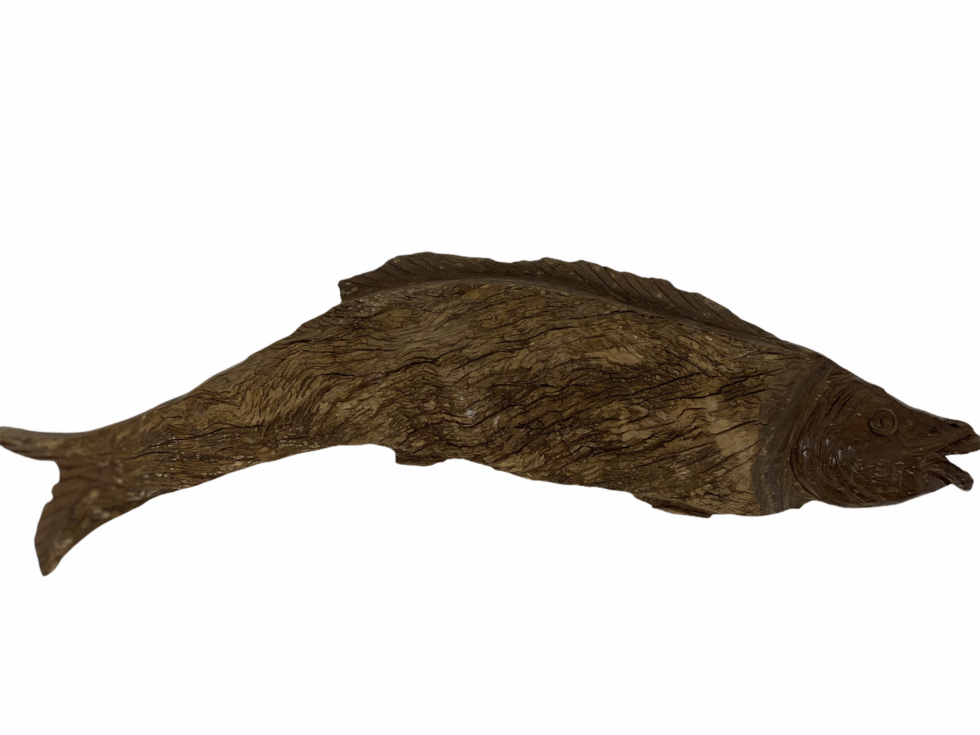 Driftwood Hand Carved Fish - Small