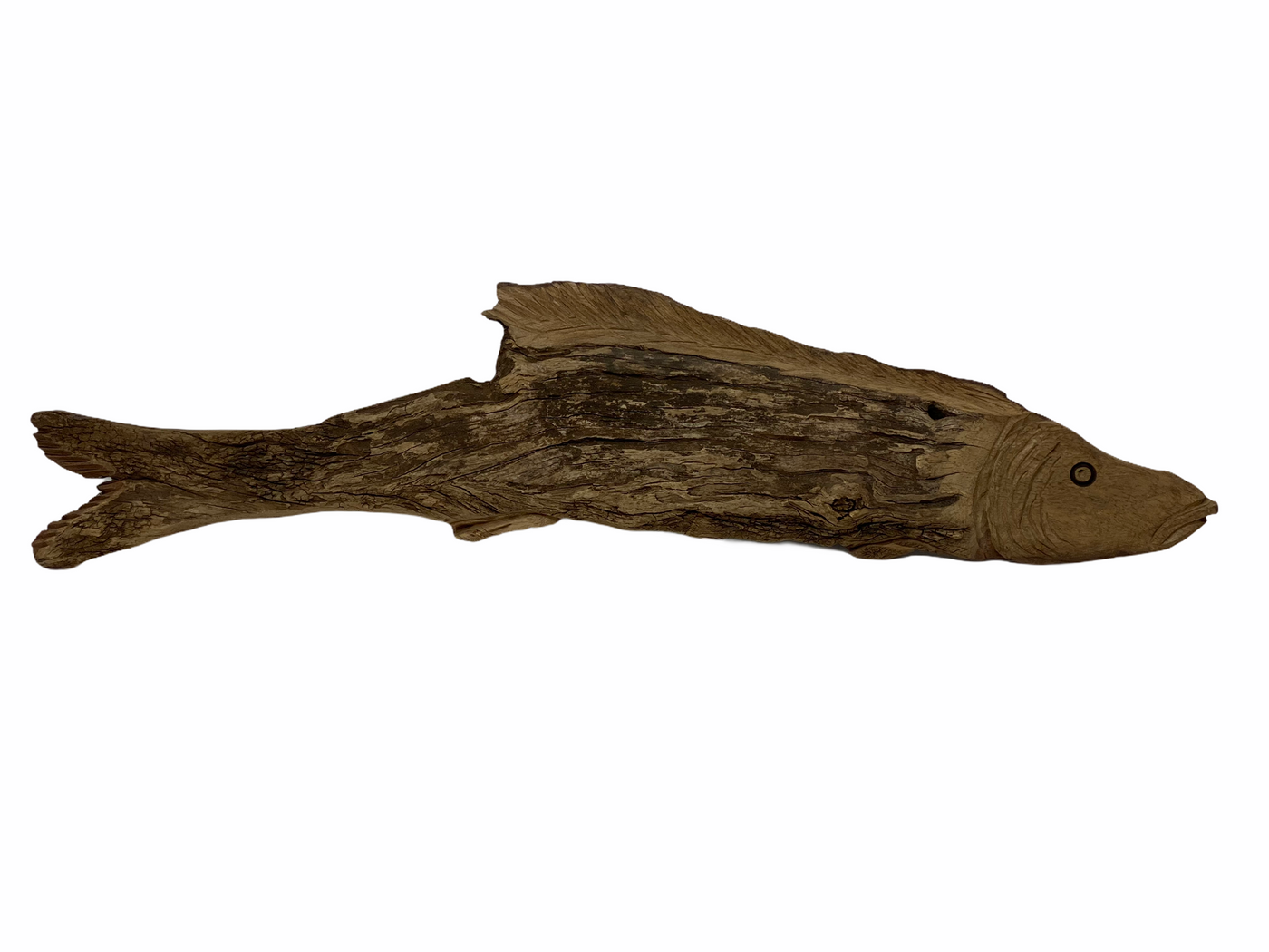 Driftwood Hand Carved Fish - Large