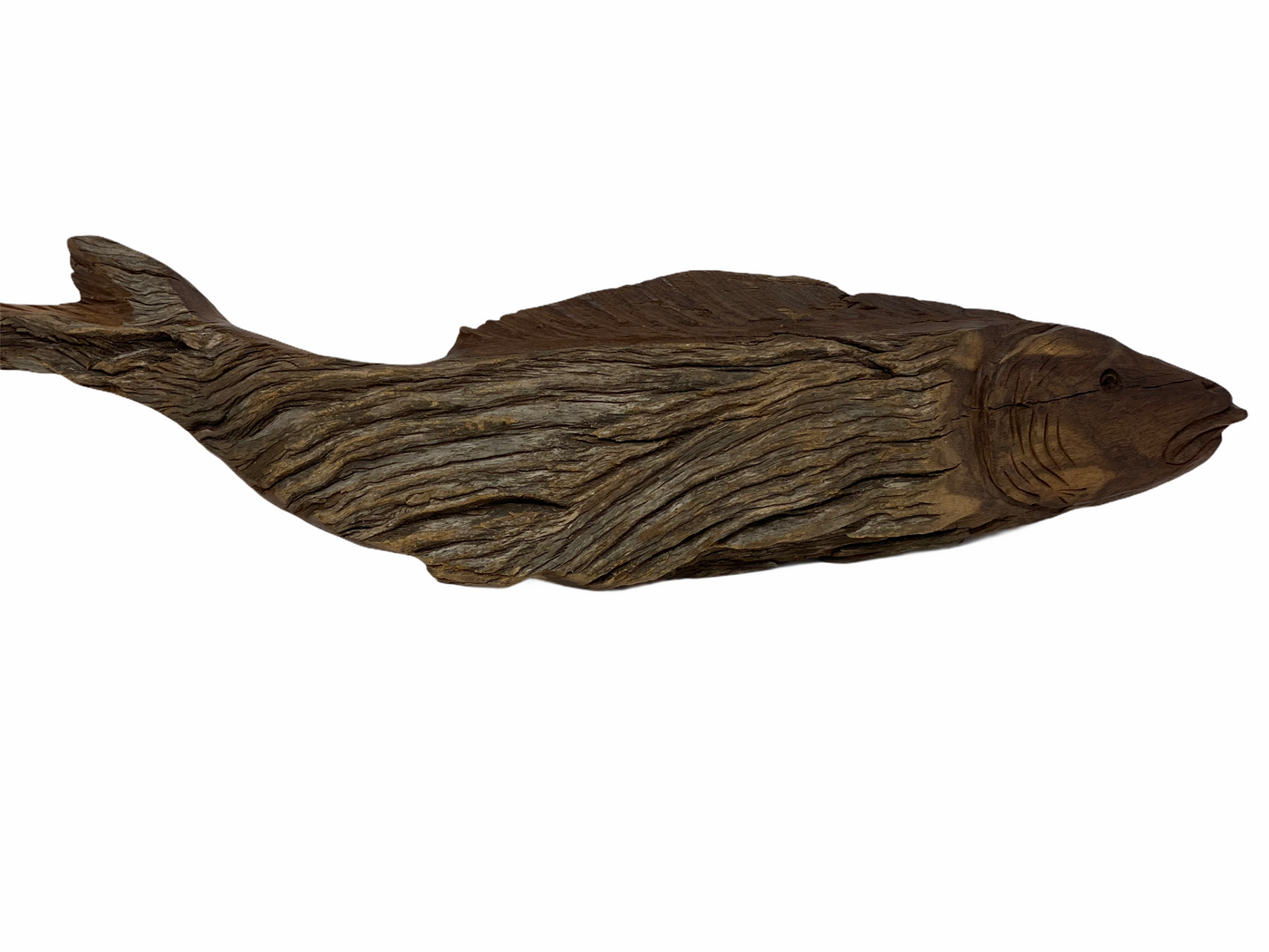 Drift Wood Hand Carved Fish - Large
