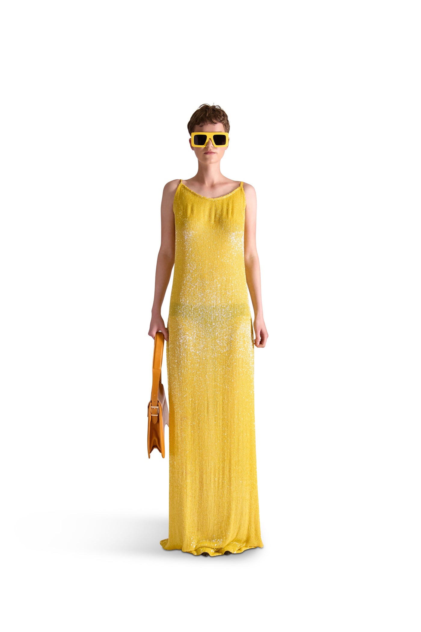 Hand Embroidered Katdana Beaded Evening Dress