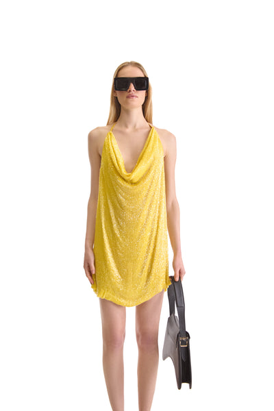 Hand Embroidered Beaded Short Dress
