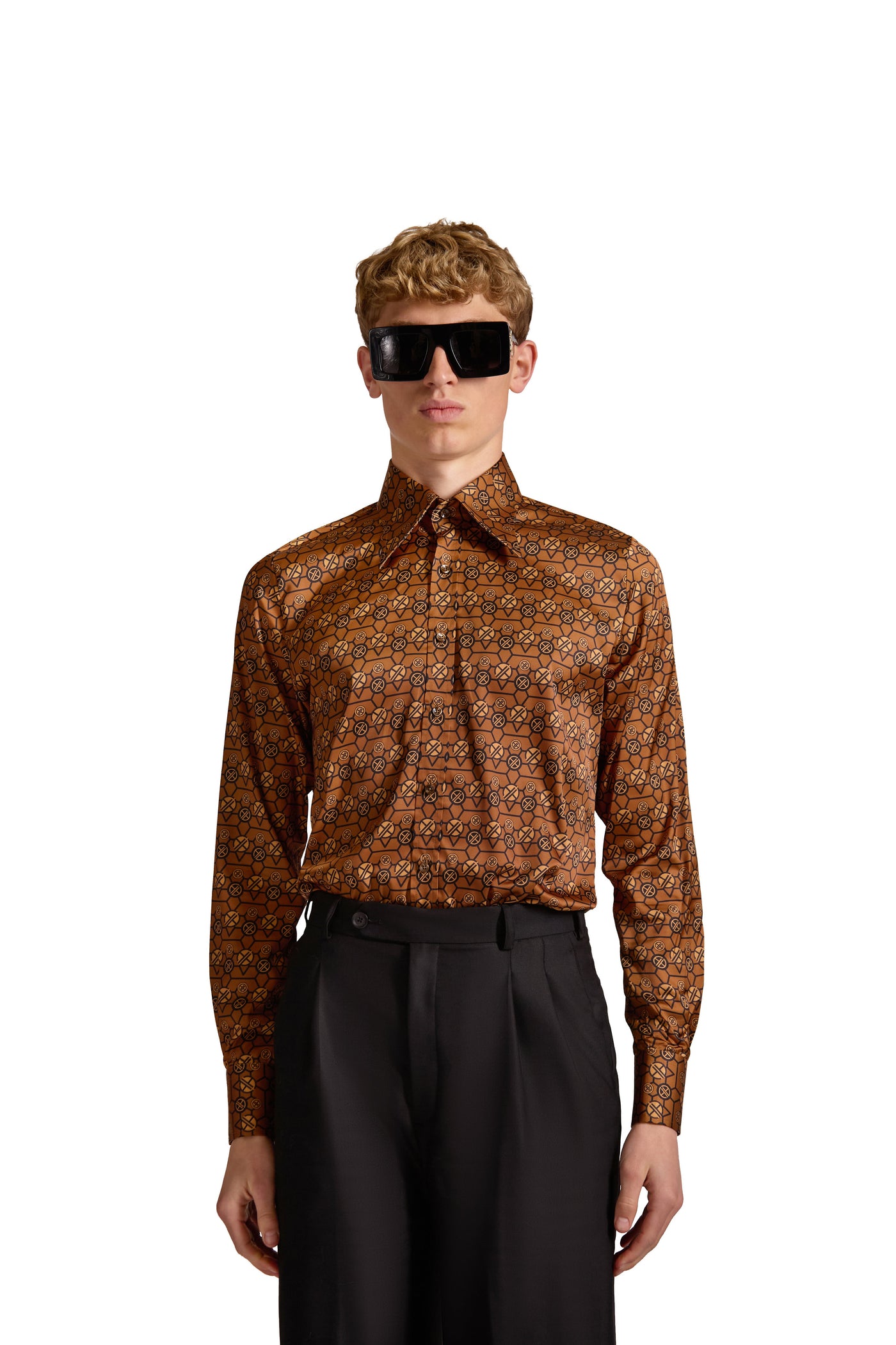 Tailored Fit Monogram Shirt